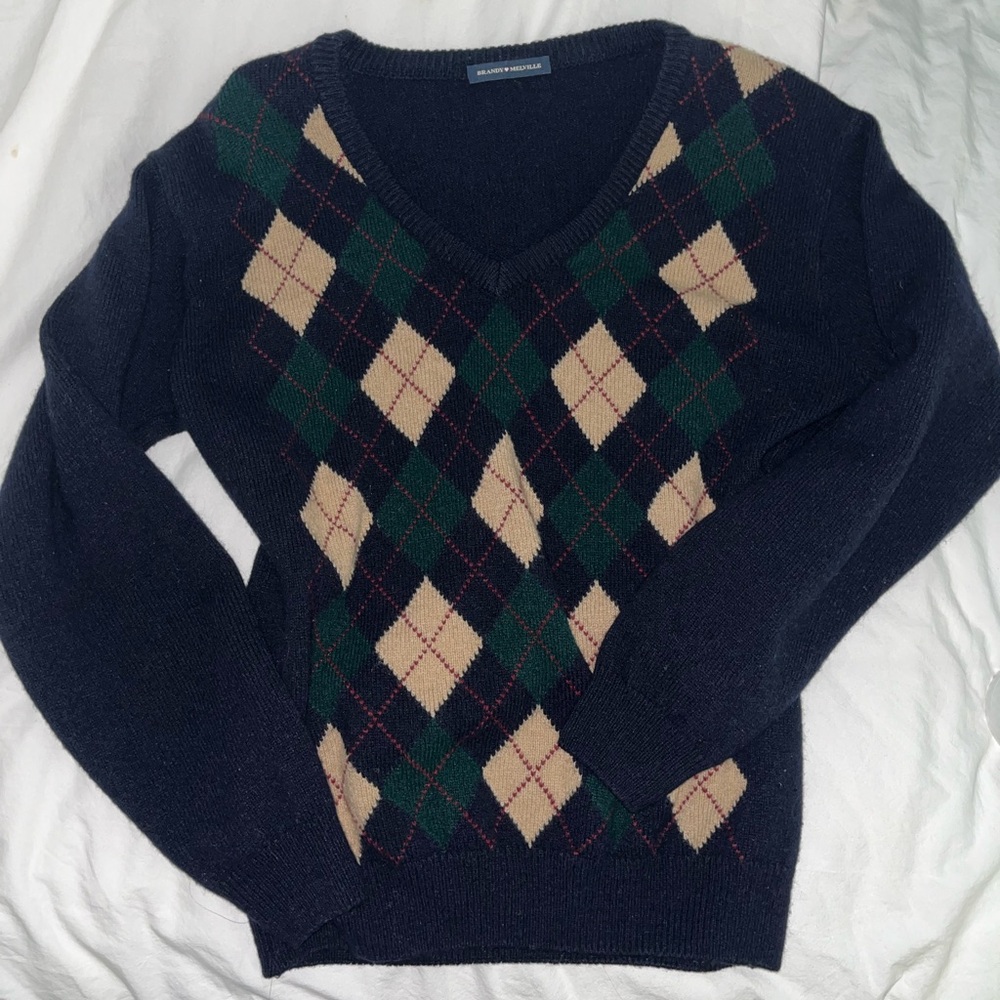 Brandy Melville Argyle Sweater